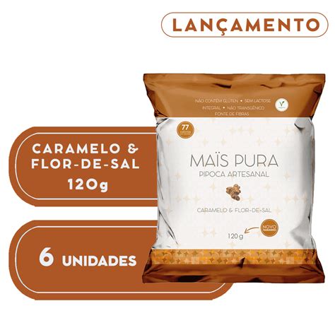 Pack 06 Pipoca Artesanal Caramelo Flor De Sal