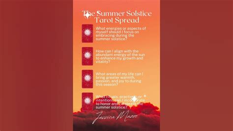 Summer Solstice Tarot Spread Youtube