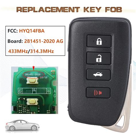 KEYECU 433 314 3MHz FCC HYQ14FBA 281451 2020 AG Fob 2014 2015