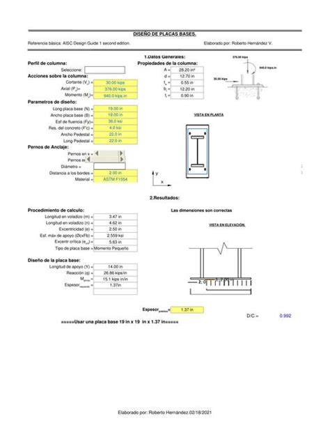 Diseño De Placas Bases Hormigón Estructuras Udocz