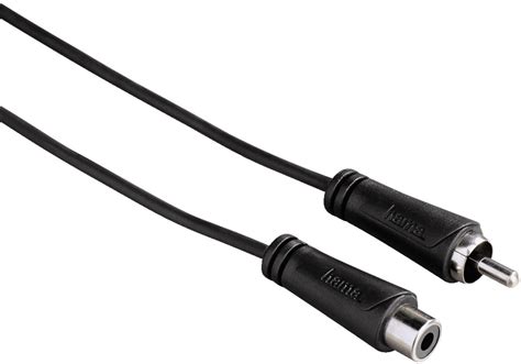 Hama Audio Verlängerungskabel 1 Cinch Stecker auf 1 Cinch Kupplung 3m