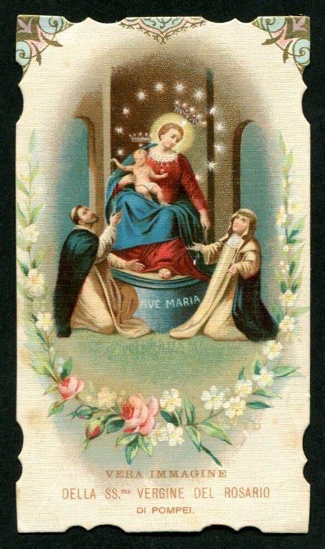 Santino Holy Card Madonna Del Santo Rosario Di Pompei N11402 • Eur