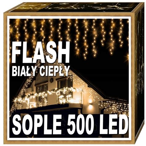 Sople Flash 500 Led Zewnętrzne Choinkowe Girlanda Lampki Choinkowe