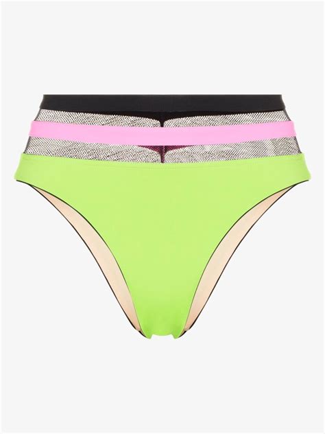 Agent Provocateur Green Zenaya Mesh Bikini Bottoms Browns