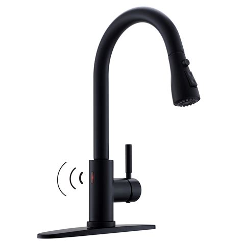 Wewe Black Kitchen Faucet Touchless Kitchen Faucet With Pull Down