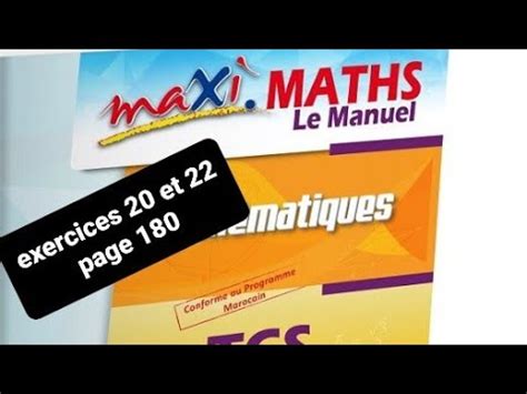 maxi maths tcs page 180 exercices 20 et 22 calcul trigonométriques