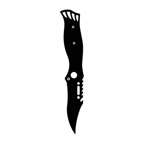 Survival Knife Silhouette Black And White Icon Design Element On