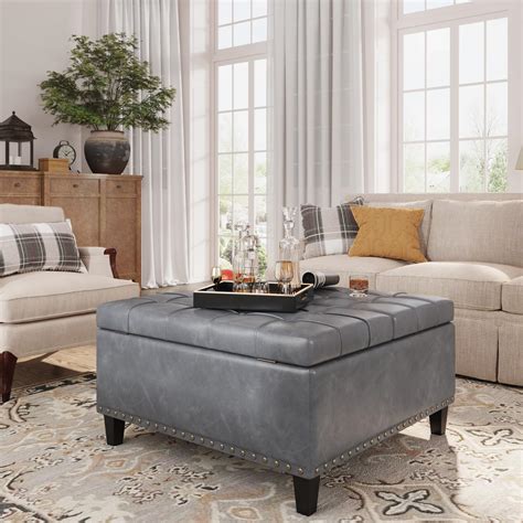 Amazon.com: FiveWillowise Tufted Square Ottoman Coffee Table with