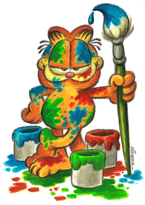 Joan Vizcarra Garfield Feeling Inspired Original Painting Hand