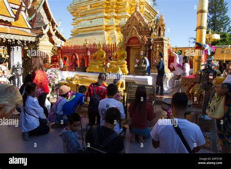 Chiang Mai Wat Phra That Doi Suthep Temple Buddhism Buddhists People