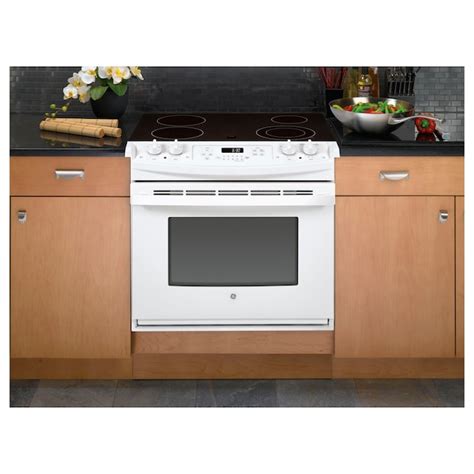 Ge 30 In Glass Top 4 Burners 44 Cu Ft Self Cleaning Drop In Electric Range Black Jd630dtww At