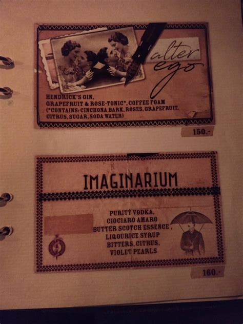 Menu at Pharmarium pub & bar, Stockholm