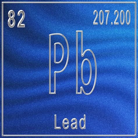 Premium Photo | Lead chemical element, sign with atomic number and ...