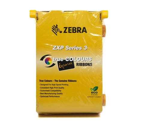 Zebra Zxp Series True Colors Ribbons Ymcko Images Part Number