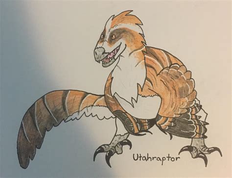 Fluffy Fierce Utahraptor Paleoart