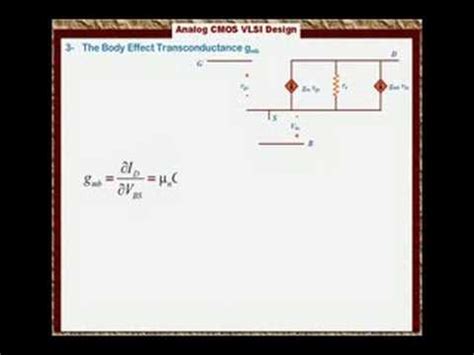 Analog Cmos Vlsi Lecture One Small Signal Model B Youtube