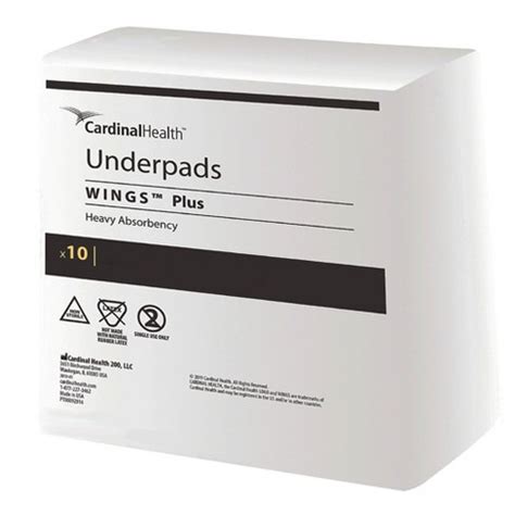 Wings Plus Incontinence Underpads, Heavy Absorbency, 30 In X 30 In, 80 ...