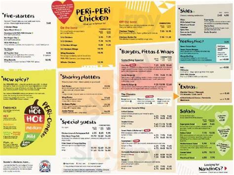 Nando's Birmingham - Resorts World menù, Birmingham - Main Menu | Sluurpy