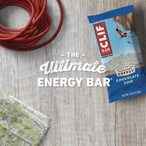 CLIF BARS Chocolate Chip 20 Energy Bars Organic Oats Plant