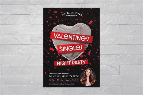 Valentines Singles Party Flyer Template Psd Brandpacks