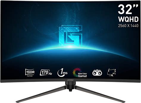 MSI G32CQ5P Curved Gaming Monitor 31 5 WQHD VA Display 170Hz Refresh