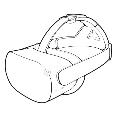 Premium Vector Virtual Reality Headset Outline Drawing Vector Virtual