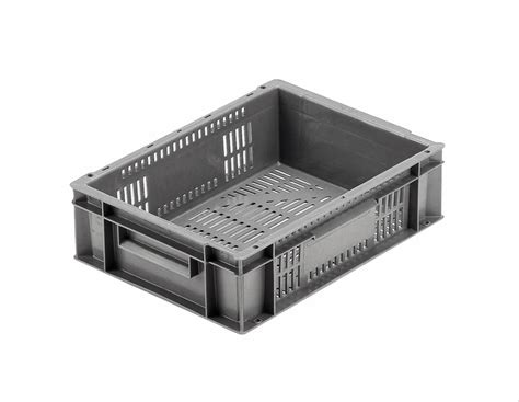 Round Blue Plastic Stackable Nestable Crate Dimension 300X200X100