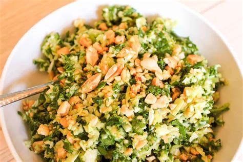 Houston S Kale Salad Recipe Copycat W Thai Peanut Dressing