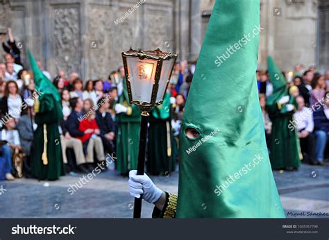 Parade During Catholic Holy Week Spain Stock Photo 1045357798