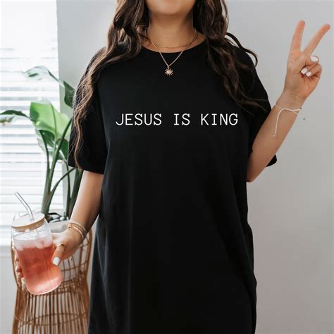 Jesus Is King Shirt Christian Streetwear Christian Crewneck Etsy