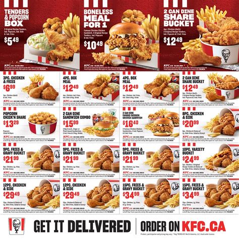 KFC Canada Exclusive Coupon Alberta KFC Canada