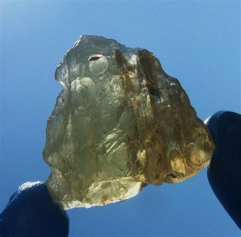 184 Carat Libyan Desert Glass Cristobalite Inclusions Gold Meteorite Impact Tektite Egypt Sahara