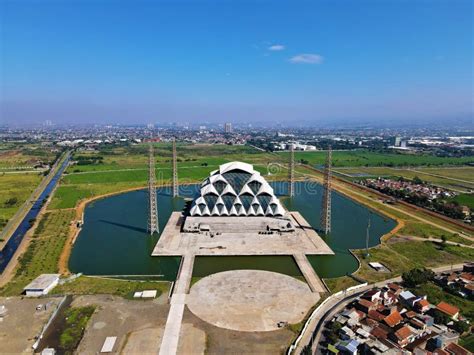 aerial view   floating masjid raya al jabbar mosque