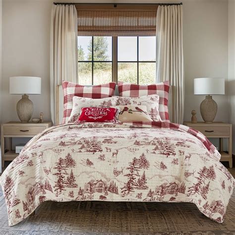 Winter Sleigh Ride Red Twin Quilt Set Levtex Home King Quilt Sets