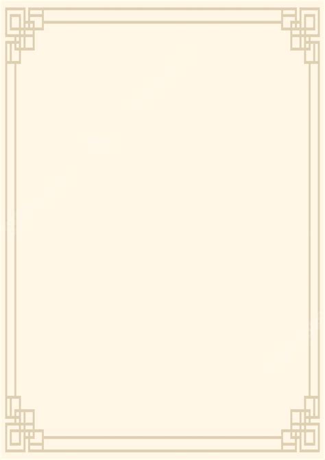 Clean And Classic Traditional Style Page Border Background Word