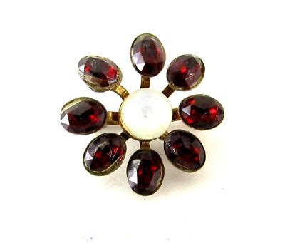 Vintage Regency Brooch Red Flower EBay