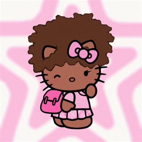 Afrokitty Hello Kitty Backgrounds Hello Kitty Art Walpaper Hello Kitty