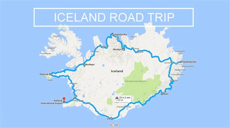 Iceland Road Trip Map Printable