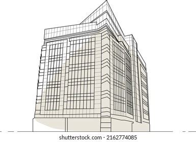 Illustration Building Vector Outline Flat Icon Stock Vector (Royalty Free) 2162774085 | Shutterstock