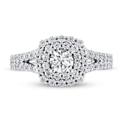 The Leo Diamond Engagement Ring 1 Ct Tw Round Cut 14k White Gold Kay