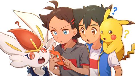 Safebooru 2boys O Antenna Hair Artist Name Ash Ketchum Bangs Black Hair Blue Eyes Blue