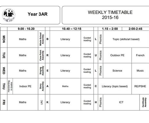 25 FREE School Timetable Templates [WORD, EXCEL, PDF]