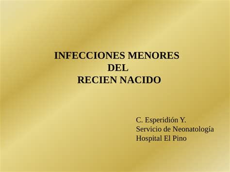 Infecciones menores del recién nacido