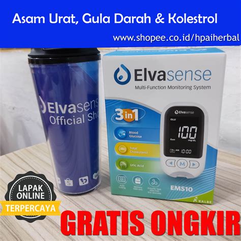 Jual Alat Test Elvasense In Cek Gula Darah Asam Urat Dan Kolesterol