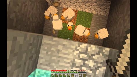 Minecraft Cave Survival Ep 2 Chickens Farms Caves YouTube