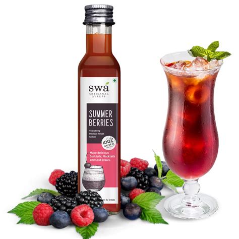 Swa Artisanal Syrups Summer Berries Ml Natural Makes