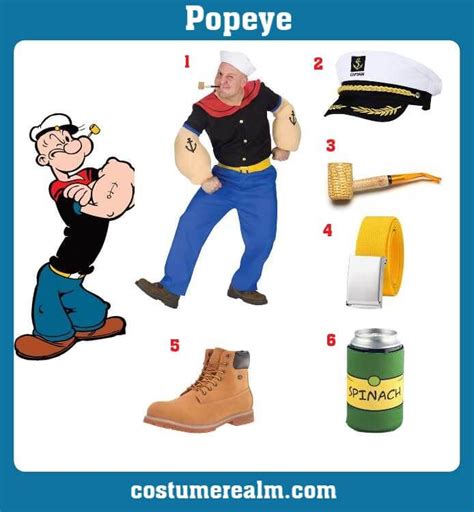 Popeye The Sailor Man Popeye Halloween Costume Classic Halloween