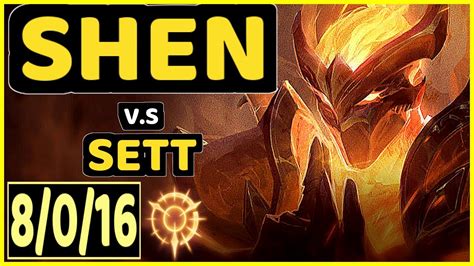 Lamabear Shen Vs Sett Kda Jungle Gameplay Euw Ranked