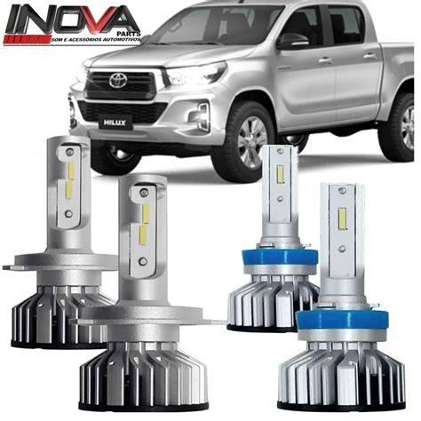 Lampada Ultra Led Xtreme Toyota Hilux Farol Alto Baixo E Milha