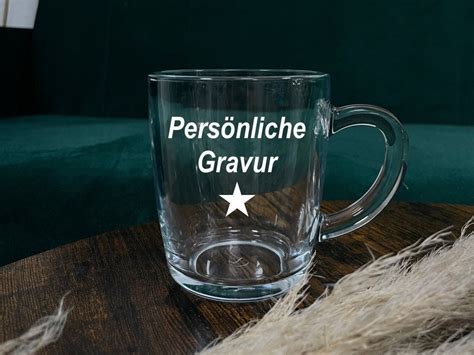 Glastasse Mit Gravur Tasse Mit Namen Gravierte Glastasse Etsy De